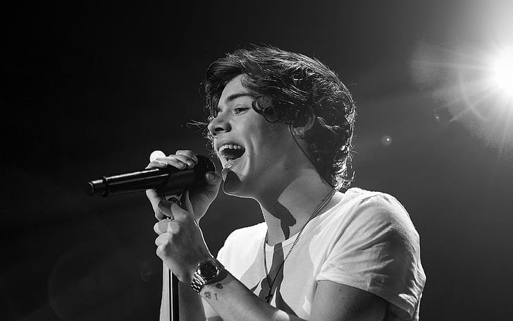 harry, styles, singing, band, music, HD wallpaper
