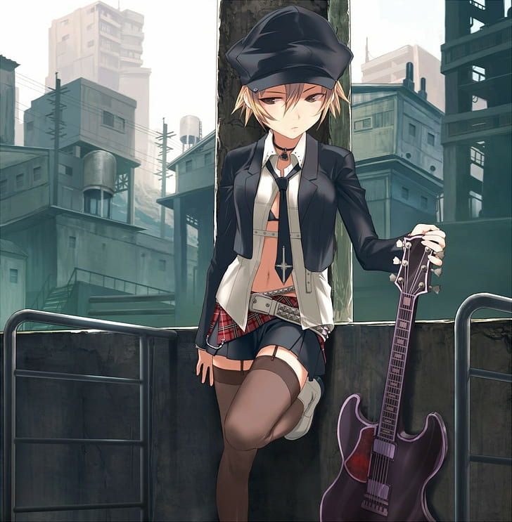 HD wallpaper: anime, Anime Girls, Guitar, punk | Wallpaper Flare