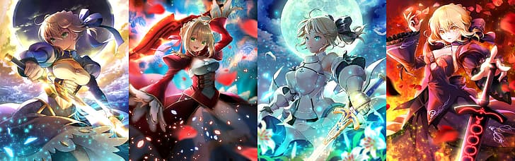 anime girls, blonde, Fate series, Fate/Extra, Fate/Grand Order
