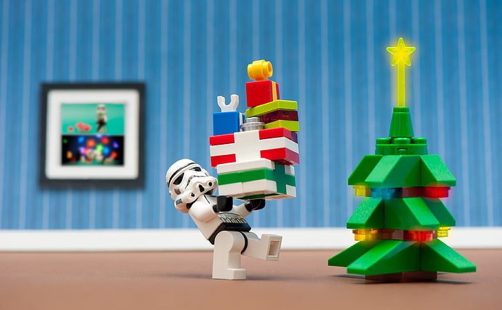 Christmas Shopping, Lego Star Wars Stormtrooper, Holidays, Miniature, HD wallpaper