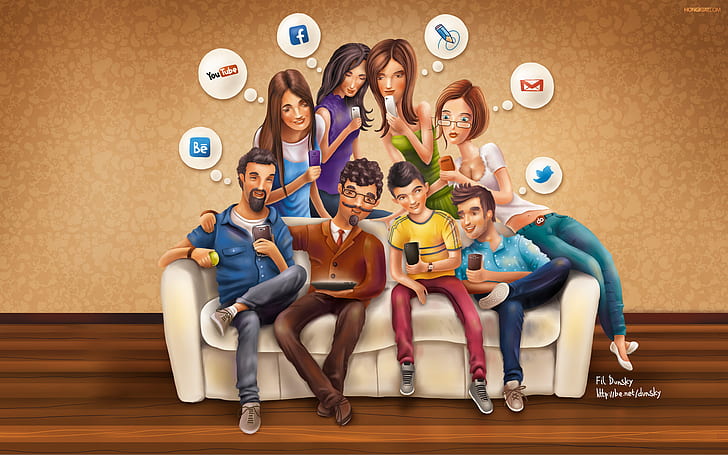 Social Media HD, creative, graphics, creative and graphics, HD wallpaper
