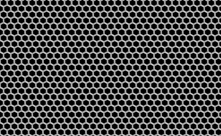 Hexagonal Grid, gray honeycomb wallpaper, Aero, Patterns, backgrounds