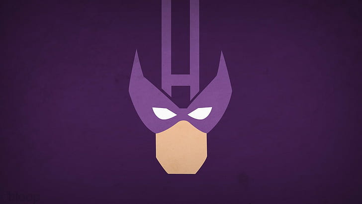 Marvel Comics, Blo0p, simple background, hero, Hawkeye, superhero