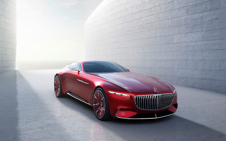 HD wallpaper: Vision, Mercedes, Maybach 6, 4K, 8K, car, Mercedes Benz, red  car | Wallpaper Flare
