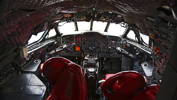 vehicle, aircraft, cockpit, De Havilland, mode of transportation
