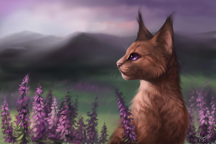 flowers, mountains, art, novel, of priod, M-Y-S-T-l-C, Cats-Warriors