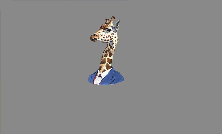 brown giraffe clipart, giraffes, Gentleman, minimalism, animals, HD wallpaper