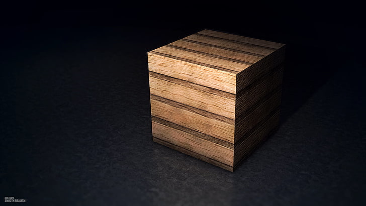 brown wooden box, Minecraft, wood - material, indoors, block shape, HD wallpaper