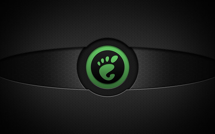 black and green Beats by Dr, Linux, GNU, GNOME, circle, geometric shape, HD wallpaper