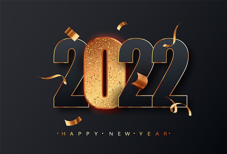 figures, New year, the dark background, 2022