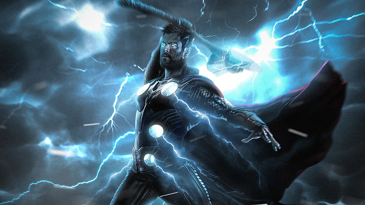 Thor Lightning Strike, nature, illuminated, no people, human representation, HD wallpaper