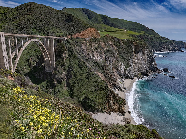 Bixby Creek Arch Bridge, Big Sur coast of..., United States, California, HD wallpaper