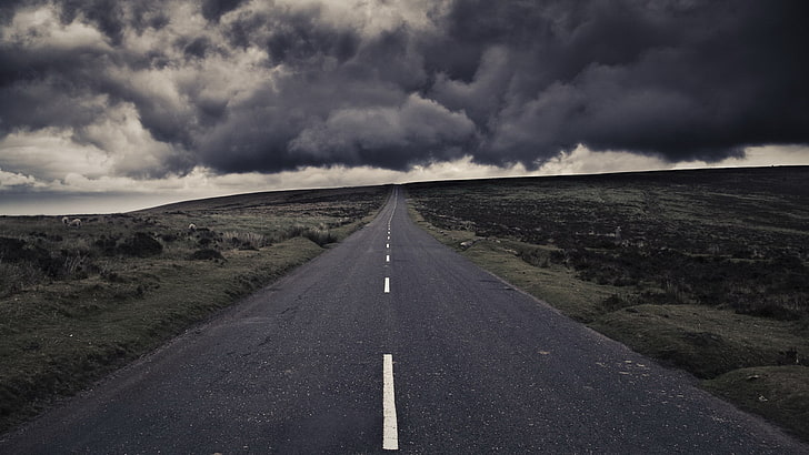 pc  hd 1080p nature  1920x1080, road, direction, sky, the way forward, HD wallpaper