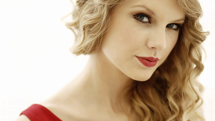 Taylor Swift, singer, women, blue eyes, blonde, portrait, hair, HD wallpaper
