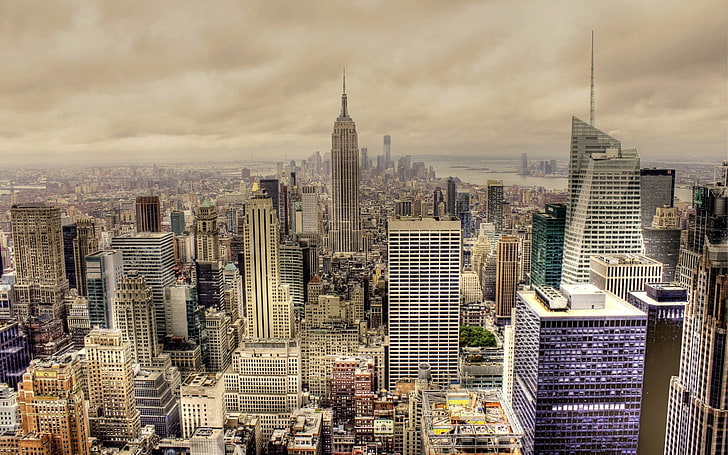 New York Timesquare, cityscape, New York City, USA, Empire State Building, HD wallpaper
