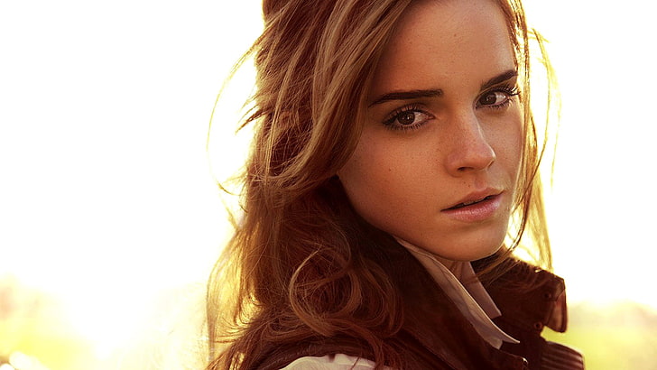 Emma Watson, looking at viewer, actress, face, women, model, celebrity
