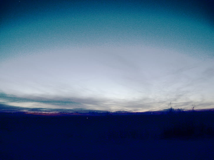 glitch art, sky, blue, blurred, photo manipulation, HD wallpaper