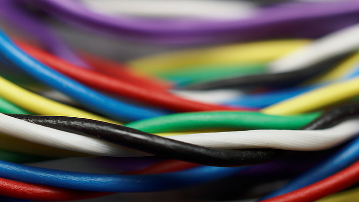 abstract, wires, macro, colorful, photography, multi colored