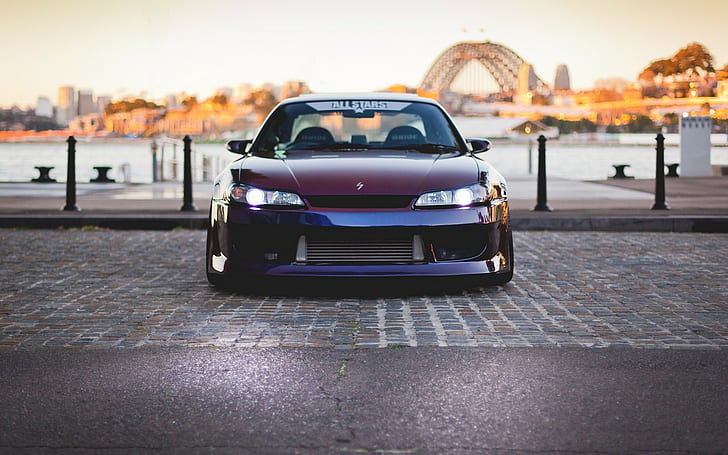 car, nissan silvia, vehicle, frontal view, Nissan Silvia S15 HD wallpaper