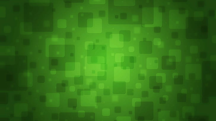 abstract, shapes, square, technology, backgrounds, green color, HD wallpaper