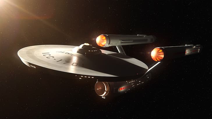 Star Trek, spaceship, vehicle, science fiction, CGI, render, HD wallpaper
