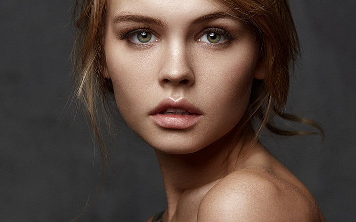 Models, Anastasiya Scheglova, Face, Girl, Green Eyes, Russian, HD wallpaper