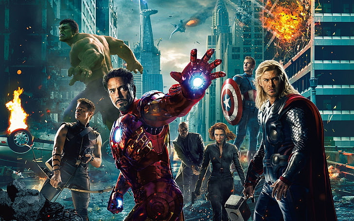Marvel Avengers digital wallpaper, The Avengers, Hawkeye, Iron Man