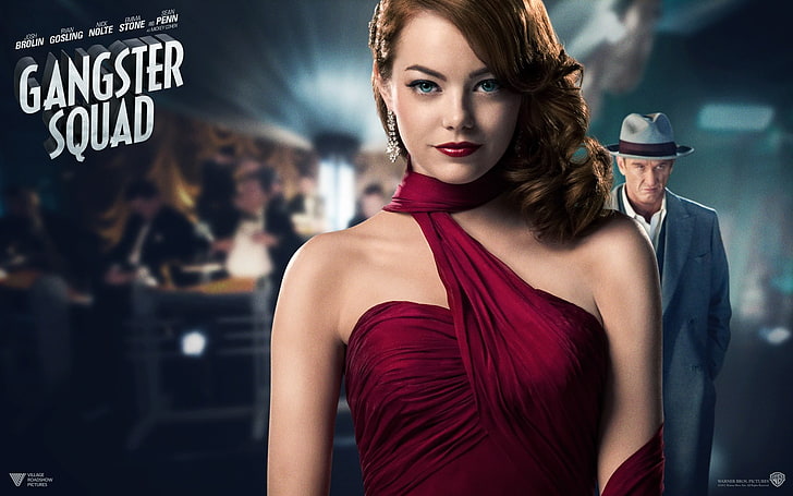 Emma Stone, Gangster Squad, women, movies, movie poster, actress