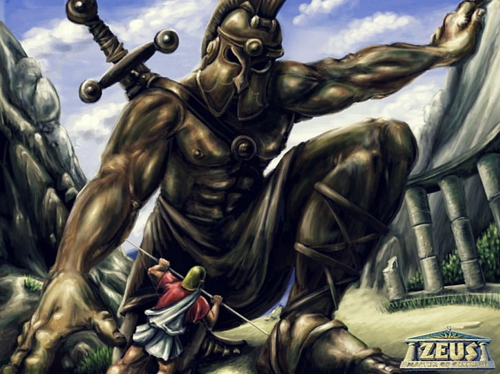 Video Game, Zeus: Master of Olympus, Giant, Gods, Greek, Warrior, HD wallpaper