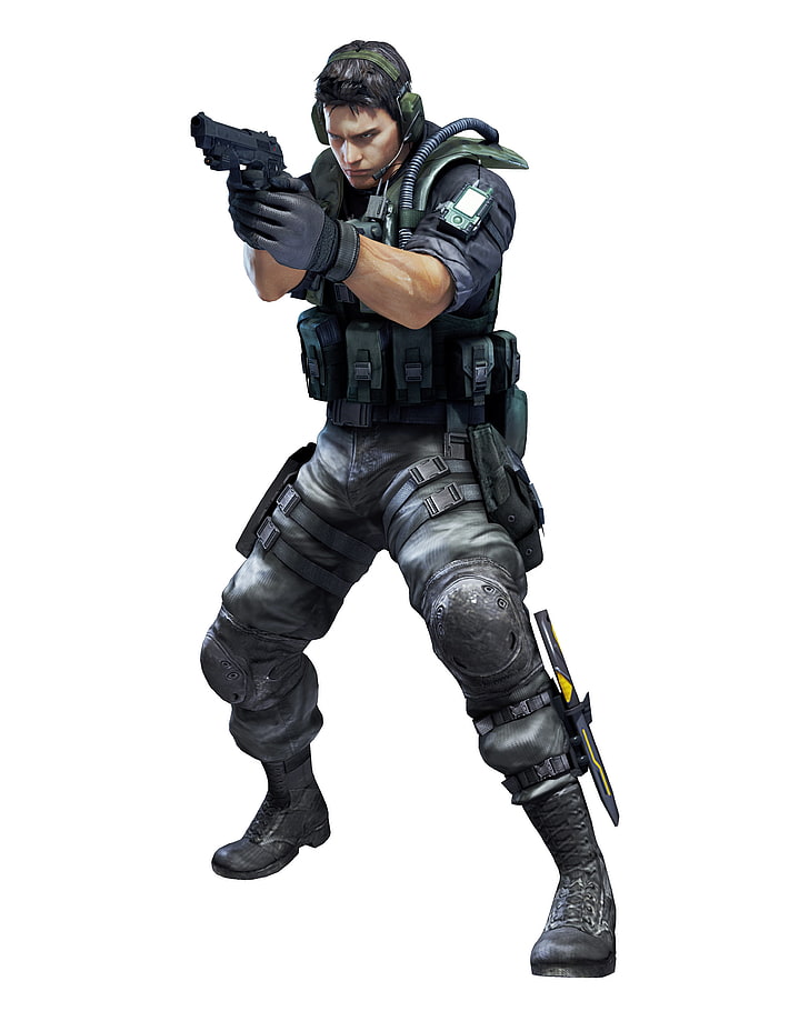 soldier holding pistol illustration, Resident Evil, Resident Evil Revalations