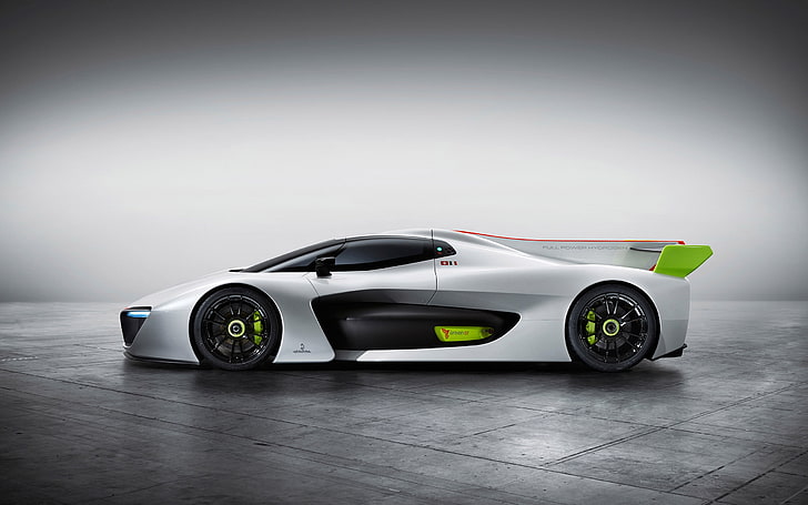 silver supercar concept, Pininfarina H2 Speed, vehicle, electric car