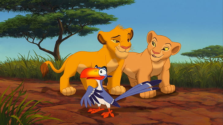 The Lion King Cartoons Parrot Zazu Simba And Nala Hd Wallpaper For Pc Tablet And Mobile 1920×1080, HD wallpaper