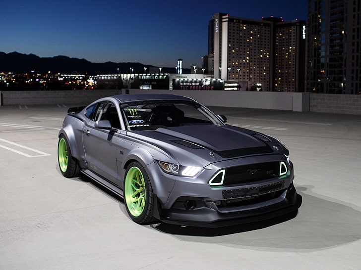 Hd Wallpaper Silver Coupe During Night Car Ford Mustang Tuning Shelby Gt350 Modified Wallpaper Flare