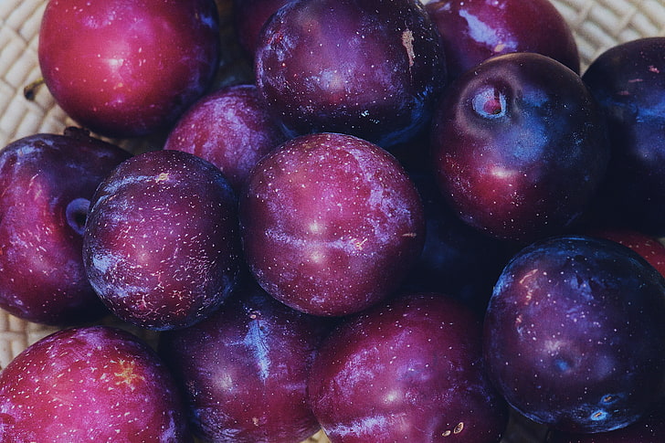 nature, road, fruit, macro, purple, Plums (Fruits), food and drink
