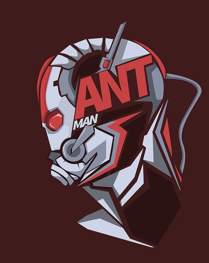 Bosslogic, Ant-Man, red background, Marvel Comics, Marvel Super Heroes