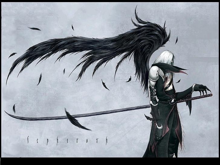 grim reaper digital wallpaper, Final Fantasy VII, Sephiroth, video games, HD wallpaper