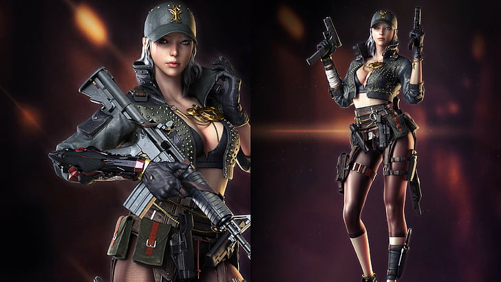 Crossfire female game character, Switcher, 4k