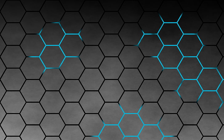HD wallpaper: blue and black wallpaper, texture, hexagon, pattern, geometric  shape | Wallpaper Flare