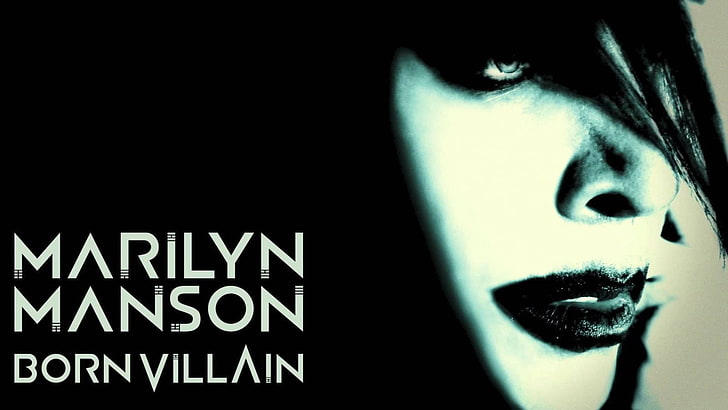 Marilyn Manson, typography, simple background, music, musician