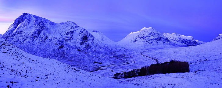 Scotland Mountains, Winter, Evening, Seasons, Nature, Beautiful, HD wallpaper