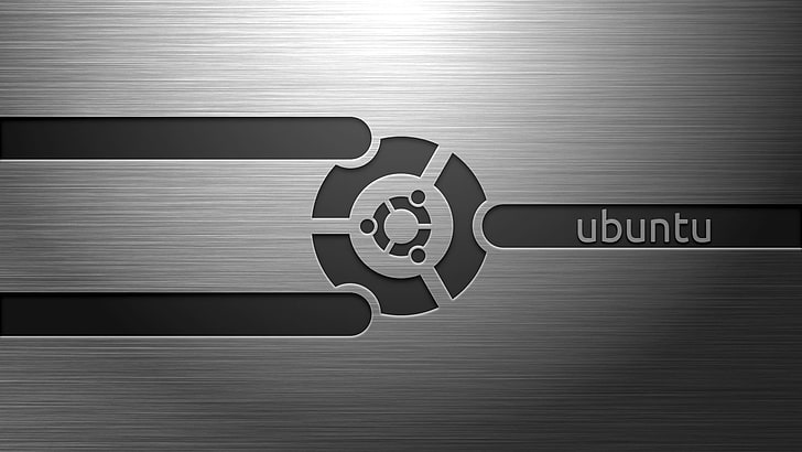 gray Ubuntu logo, Technology, Linux, Operating System, communication