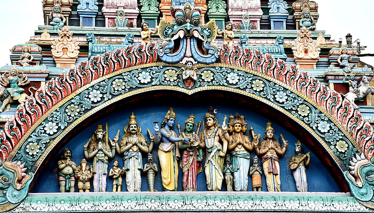 colorful, deity, heritage, hindu, madurai, marriage, meenakshi, HD wallpaper