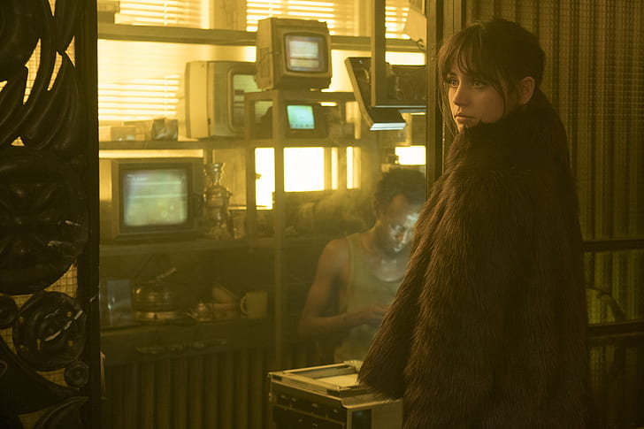 Blade Runner 2049, movies, women, actress, Ana de Armas, fur coats