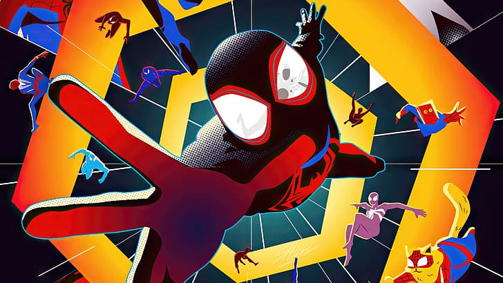 Spider-Man: Across the Spider-Verse, into the spiderverse, Marvel Comics, HD wallpaper
