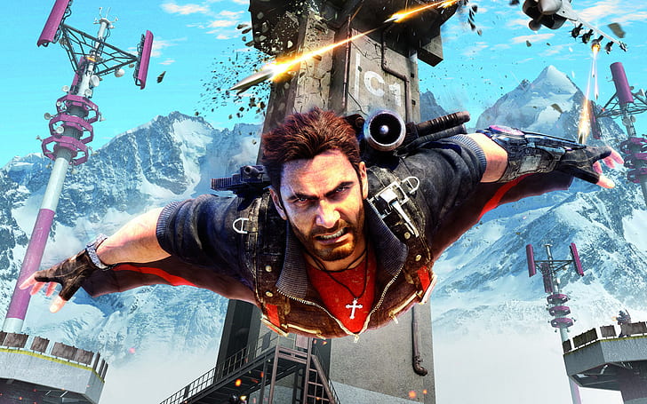just cause 3, games, one person, young adult, young men, real people, HD wallpaper