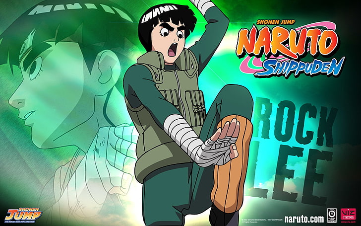 Shonen Jump's Naruto Shippuden Rock Lee digital wallpaper, Anime