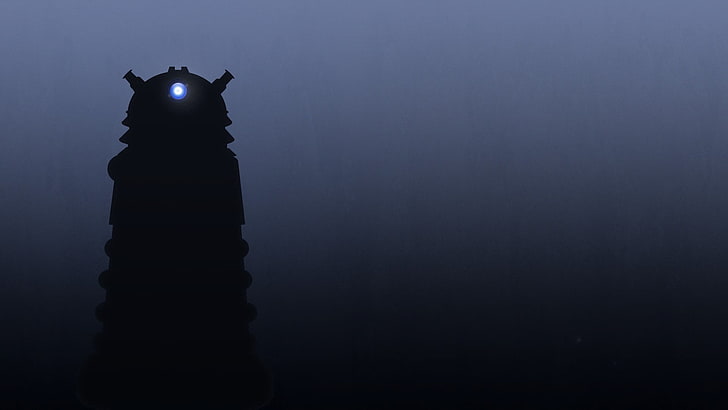 lighted black robot, Daleks, Doctor Who, no people, mammal, art and craft, HD wallpaper