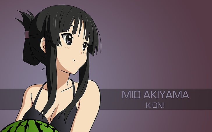 anime girls, K-ON!, Akiyama Mio, text, representation, no people