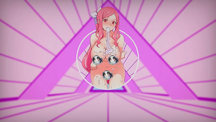 anime, anime girls, ME! ME! ME!, censored, HD wallpaper
