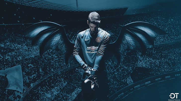 David de Gea, goalkeeper, one person, real people, front view